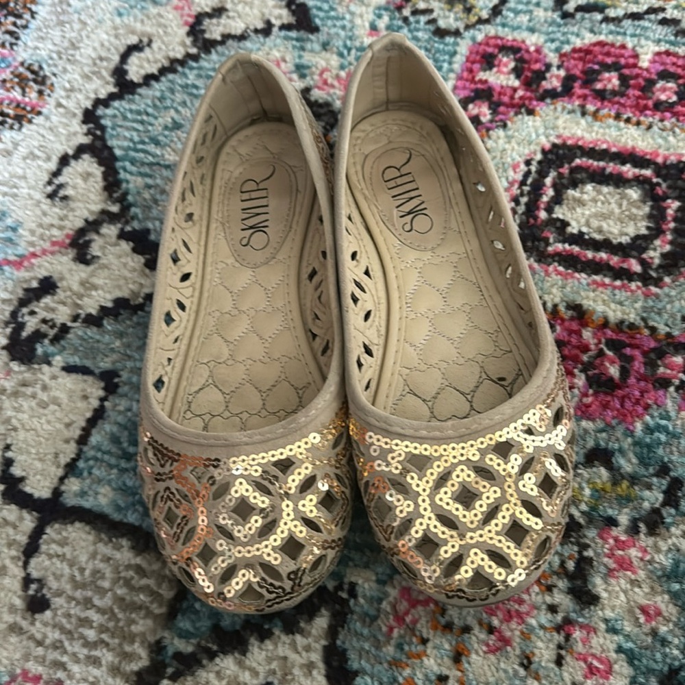 Glitter gold flat